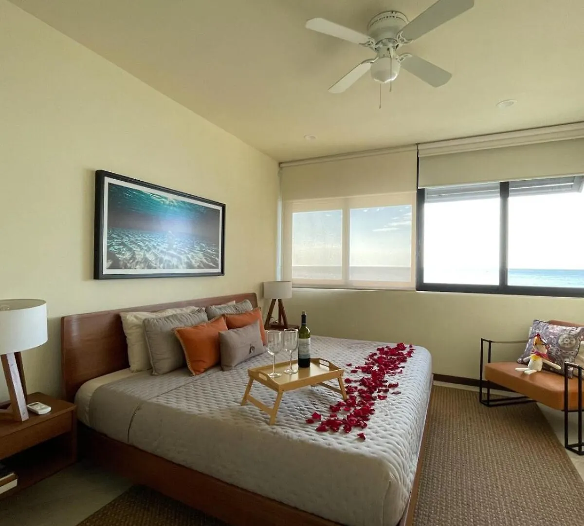 Sunset 2Br Apartment Steps From The Beach With Ocean View Isla Holbox Meksika